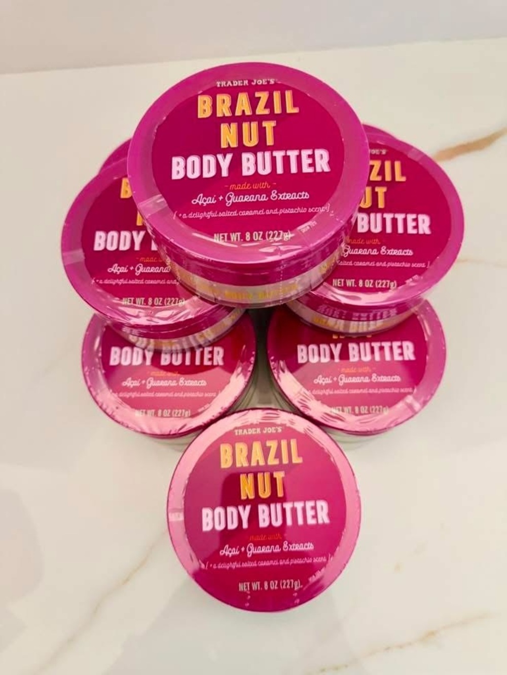 Trader Joe's Brazil Nut Body Butter made with Açaí + Guarana Extracts 8oz